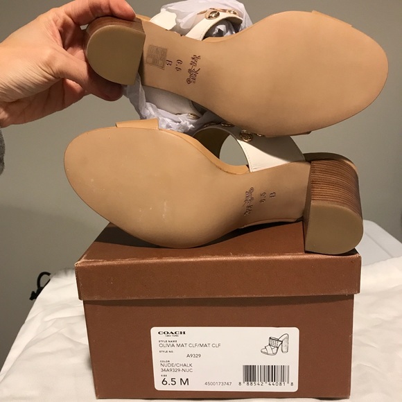 NIB Coach Olivia Studded Matte Calf Sandal - Picture 3 of 5